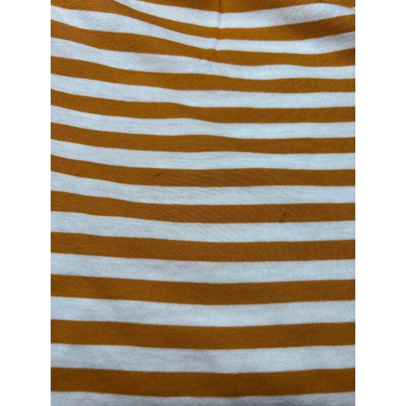 Michael Michael Kors Top Medium Orange White Striped Bell Sleeve Shirt Women's - Picture 6 of 12